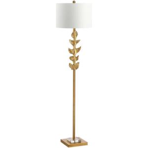 Safavieh Lighting Georgiana Gold Leaf 61.5-inch Floor Lamp (LED Bulb Included)