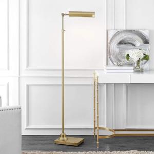 Safavieh Lighting Renla Gold Leaf Adjustable Floor Lamp (LED Bulb Included)