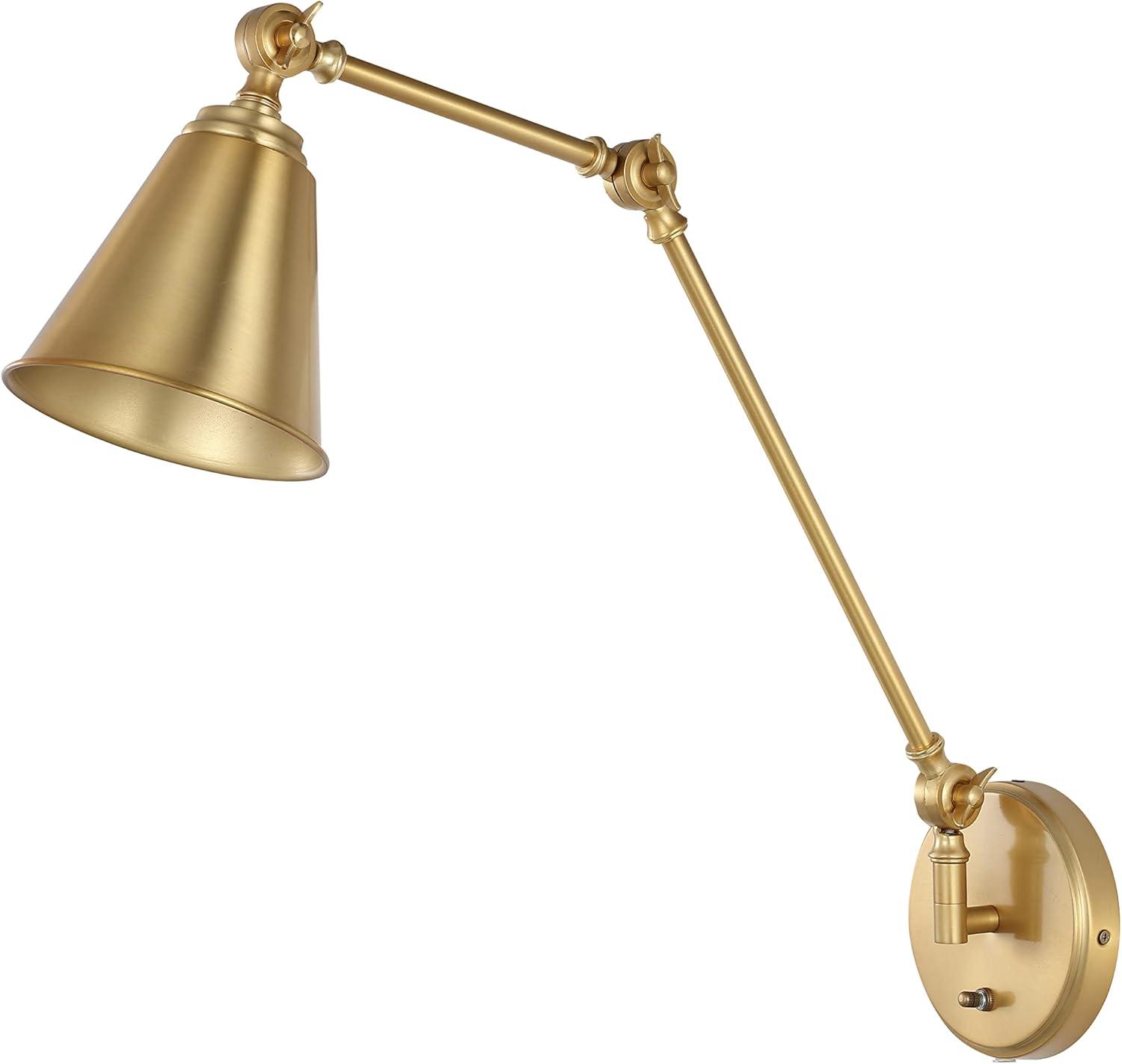 image:imageSAFAVIEH Lighting Collection Kensley Brass Wall Sconce LED Bulb Included SCN4067BBrass
