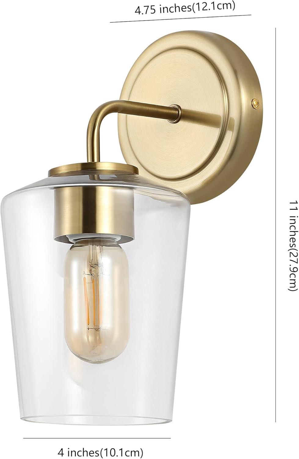 image:imageSAFAVIEH Lighting Collection Prospect Contemporary Brass Single Wall Sconce
