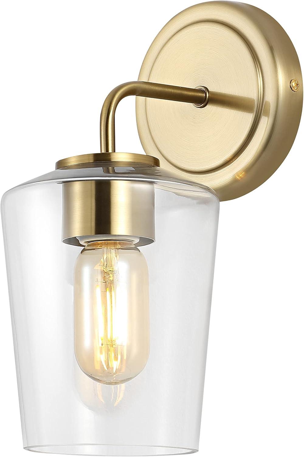 image:imageSAFAVIEH Lighting Collection Prospect Contemporary Brass Single Wall Sconce