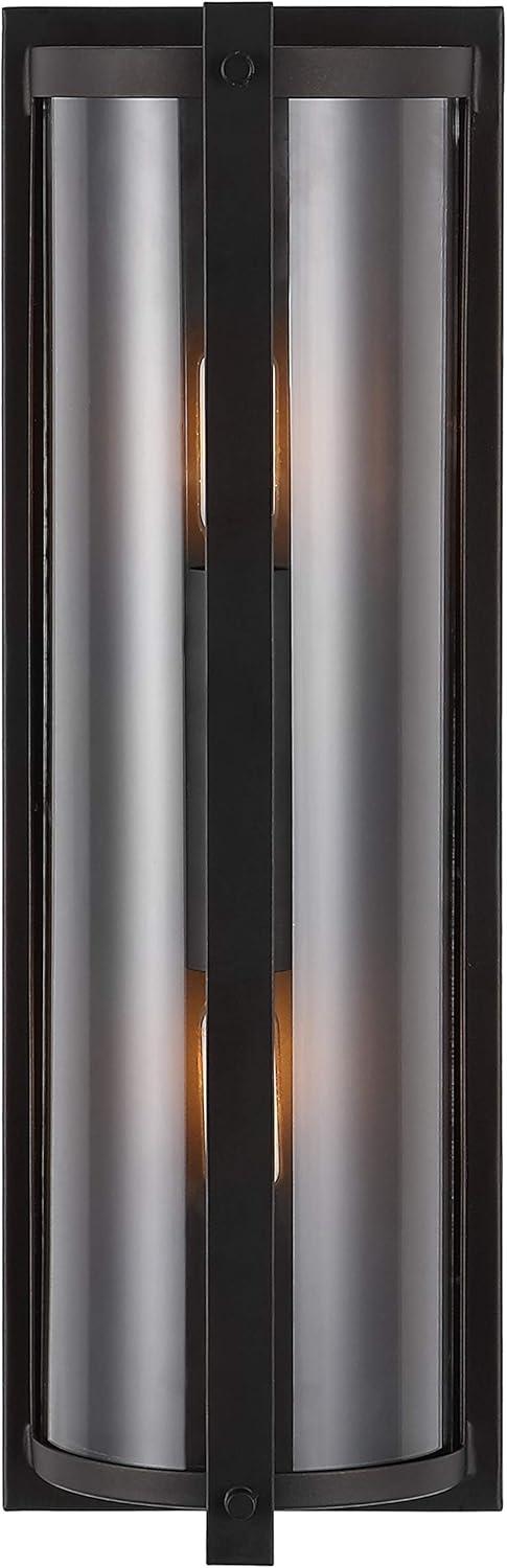 image:imageSAFAVIEH Lighting Collection Senla Modern 18inch Bronze LED Rectangular Wall Sconce Set of 2
