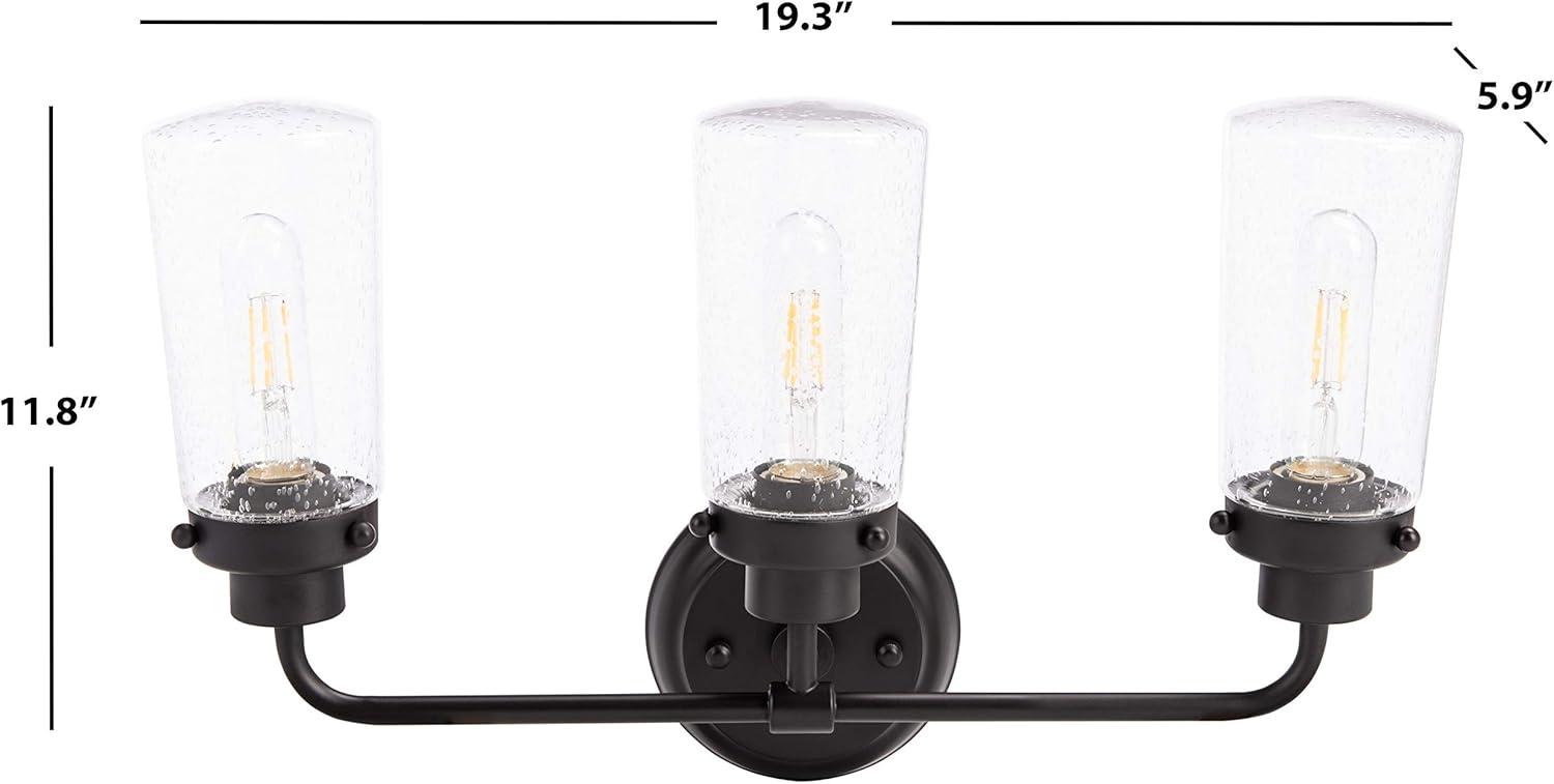 image:imageSafavieh Lighting Collection Derser Oil Rubbed Bronze 3Light Vanity Sconce LED Bulb Included