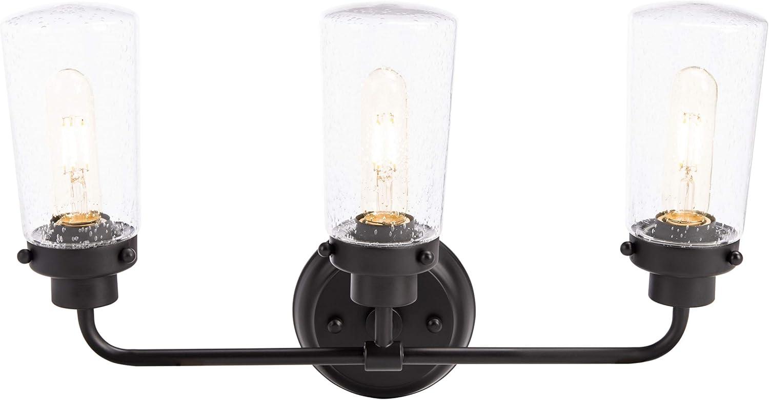 image:imageSafavieh Lighting Collection Derser Oil Rubbed Bronze 3Light Vanity Sconce LED Bulb Included