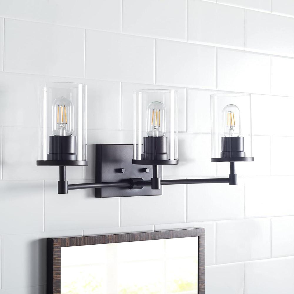image:imageSAFAVIEH Collection Ronsa OilRubbed Bronze 3Light Wall Sconce LED Bulbs Included SCN4064A
