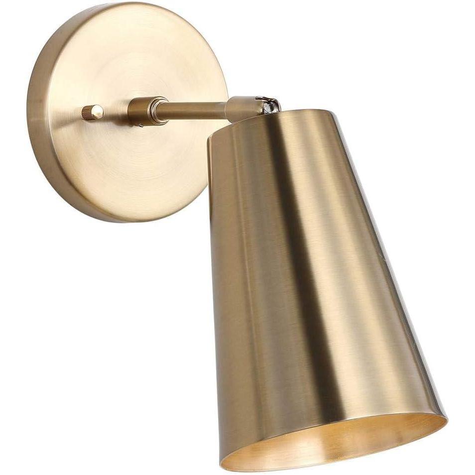 image:imageSafavieh Lighting Leonardo Brass Gold Wall Sconce LED Bulb Included