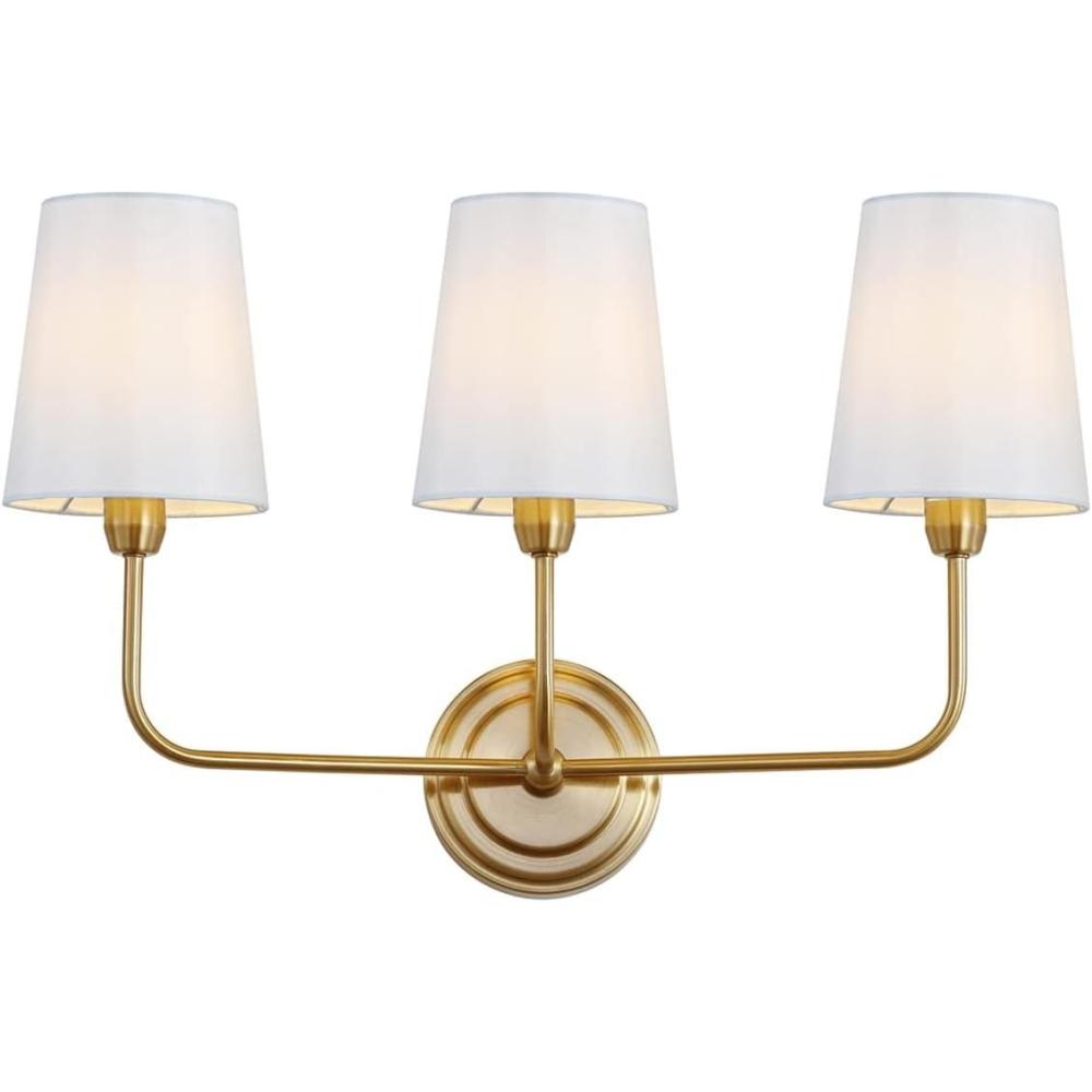image:imageSafavieh Lighting Sawyer Brass Gold 3Light Wall Sconce LED Bulbs Included