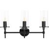 SAFAVIEH Collection Norala Chrome 3-Light Vanity Sconce (LED Bulb Included) SCN5001A(Black)