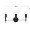 SAFAVIEH Collection Norala Chrome 3-Light Vanity Sconce (LED Bulb Included) SCN5001A(Black)