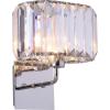 SAFAVIEH Lighting Collection Athena Art Deco Glam Nickel/ Clear 11-inch High Bedroom Bathroom Vanity Hallway Foyer Living Room Wall Sconce Set of 2 (LED Bulbs Included)