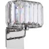 SAFAVIEH Lighting Collection Athena Art Deco Glam Nickel/ Clear 11-inch High Bedroom Bathroom Vanity Hallway Foyer Living Room Wall Sconce Set of 2 (LED Bulbs Included)