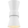 SAFAVIEH Lighting Collection Bynner Brass Modern Wall Sconce Set of 2 Light Fixture, Ideal for Bathroom, Entryway, Vanity, Foyer, Hallway, Living Room (LED Bulbs Included)(White)