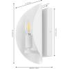 SAFAVIEH Lighting Collection Calluna White Wall Sconce Set of 2 Light Fixture, Ideal for Bathroom, Entryway, Vanity, Foyer, Hallway, Living Room (LED Bulbs Included)(White)