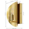 SAFAVIEH Lighting Collection Calluna White Wall Sconce Set of 2 Light Fixture, Ideal for Bathroom, Entryway, Vanity, Foyer, Hallway, Living Room (LED Bulbs Included)(Brass)