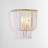 SAFAVIEH Lighting Collection Celyn Contemporary Boho White/Brass Beaded Single Wall Sconce