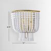 SAFAVIEH Lighting Collection Celyn Contemporary Boho White/Brass Beaded Single Wall Sconce