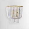 SAFAVIEH Lighting Collection Celyn Contemporary Boho White/Brass Beaded Single Wall Sconce
