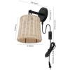SAFAVIEH Lighting Collection Ciaran Boho Coastal Natural Rattan/Black Wall Sconce Set of 2(Natural/Black)