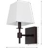 SAFAVIEH Lighting Collection Clauren Chrome Wall Sconce Set of 2 Light Fixture, with White Shade Ideal for Bathroom, Entryway, Vanity, Foyer, Hallway, Living Room (LED Bulbs Included)(Oil Rub Bronze)