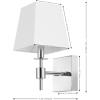 SAFAVIEH Lighting Collection Clauren Chrome Wall Sconce Set of 2 Light Fixture, with White Shade Ideal for Bathroom, Entryway, Vanity, Foyer, Hallway, Living Room (LED Bulbs Included)(Chrome)