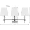 SAFAVIEH Lighting Collection Clelia Black 3-Light Wall Sconce Light Fixture, with White Shade Ideal for Bathroom, Entryway, Vanity, Foyer, Hallway, Living Room (LED Bulbs Included)(Chrome)