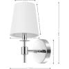 SAFAVIEH Lighting Collection Dalany Chrome Wall Sconce Set of 2 Light Fixture, with White Shade Ideal for Bathroom, Entryway, Vanity, Foyer, Hallway, Living Room (LED Bulbs Included)(Chrome)