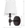 SAFAVIEH Lighting Collection Dalany Chrome Wall Sconce Set of 2 Light Fixture, with White Shade Ideal for Bathroom, Entryway, Vanity, Foyer, Hallway, Living Room (LED Bulbs Included)(Black)