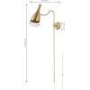 SAFAVIEH Lighting Collection Hellene Brass 1-light Swing Arm Wall Sconce Light Fixture Ideal for Bathroom, Entryway, Vanity, Foyer, Hallway, Living Room (LED Bulb Included)