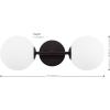 SAFAVIEH Lighting Collection Hymn Chrome 2-light Globe Wall Sconce Light Fixture Ideal for Bathroom, Entryway, Vanity, Foyer, Hallway, Living Room (LED Bulbs Included)(Black)