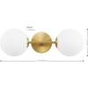 SAFAVIEH Lighting Collection Hymn Chrome 2-light Globe Wall Sconce Light Fixture Ideal for Bathroom, Entryway, Vanity, Foyer, Hallway, Living Room (LED Bulbs Included)(Brass)
