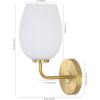 SAFAVIEH Lighting Collection Idina Contemporary Brass/White Uplight Single Wall Sconce