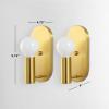 SAFAVIEH Lighting Collection Irima Contemporary Brass Wall Sconce Set of 2