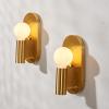 SAFAVIEH Lighting Collection Irima Contemporary Brass Wall Sconce Set of 2