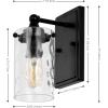 SAFAVIEH Lighting Collection Jobie Brass/Glass Shade Wall Sconce Set of 2 Light Fixture, Ideal for Bathroom, Entryway, Vanity, Foyer, Hallway, Living Room (LED Bulbs Included)(Black)