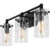 SAFAVIEH Lighting Collection Johari Chrome 3-Light Wall Sconce Light Fixture, Ideal for Bathroom, Entryway, Vanity Over Mirror, Foyer, Hallway, Living Room (LED Bulbs Included)(Black)