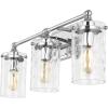 SAFAVIEH Lighting Collection Johari Chrome 3-Light Wall Sconce Light Fixture, Ideal for Bathroom, Entryway, Vanity Over Mirror, Foyer, Hallway, Living Room (LED Bulbs Included)(Chrome)