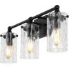 SAFAVIEH Lighting Collection Johari Chrome 3-Light Wall Sconce Light Fixture, Ideal for Bathroom, Entryway, Vanity Over Mirror, Foyer, Hallway, Living Room (LED Bulbs Included)(Black)
