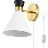 SAFAVIEH Lighting Collection Jordie Modern Brass Gold Downlight Wall Sconce Light Fixture, Ideal for Bathroom, Entryway, Vanity, Foyer, Hallway, Living Room (LED Bulb Included)(Multicolor)
