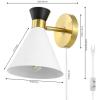 SAFAVIEH Lighting Collection Jordie Modern Brass Gold Downlight Wall Sconce Light Fixture, Ideal for Bathroom, Entryway, Vanity, Foyer, Hallway, Living Room (LED Bulb Included)(Multicolor)