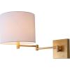 SAFAVIEH Lighting Collection Lillian Modern Contemporary Chrome Bedroom Bathroom Vanity Hallway Foyer Living Room Wall Sconce Set of 2 (LED Bulbs Included)(Gold Leaf)