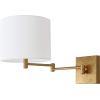 SAFAVIEH Lighting Collection Lillian Modern Contemporary Chrome Bedroom Bathroom Vanity Hallway Foyer Living Room Wall Sconce Set of 2 (LED Bulbs Included)(Gold Leaf)