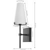 SAFAVIEH Lighting Collection Nanda Brass/White Shade Wall Sconce Light Fixture, Ideal for Bathroom, Entryway, Vanity, Foyer, Hallway, Living Room (LED Bulb Included)(Black)