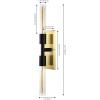 SAFAVIEH Lighting Collection Nyx Contemporary Brass/Black Vertical Wall Sconce Light Fixture, Ideal for Bathroom, Entryway, Vanity, Foyer, Hallway, Living Room (LED Bulbs Included)