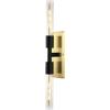 SAFAVIEH Lighting Collection Nyx Contemporary Brass/Black Vertical Wall Sconce Light Fixture, Ideal for Bathroom, Entryway, Vanity, Foyer, Hallway, Living Room (LED Bulbs Included)