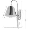 SAFAVIEH Lighting Collection Rhoeva Black Downlight Wall Sconce Light Fixture, Ideal for Bathroom, Entryway, Vanity, Foyer, Hallway, Living Room (LED Bulb Included)(Chrome)