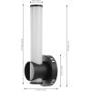 SAFAVIEH Lighting Collection Toia Black Modern Wall Sconce Set of 2 Vertical Light Fixture, Ideal for Bathroom, Entryway, Vanity, Foyer, Hallway, Living Room (LED Bulbs Included)