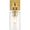 SAFAVIEH Lighting Collection Tyrosa Brass/Clear Glass Shade Wall Sconce Set of 2 Light Fixture, Ideal for Bathroom, Entryway, Vanity, Foyer, Hallway, Living Room (LED Bulbs Included)