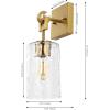 SAFAVIEH Lighting Collection Tyrosa Brass/Clear Glass Shade Wall Sconce Set of 2 Light Fixture, Ideal for Bathroom, Entryway, Vanity, Foyer, Hallway, Living Room (LED Bulbs Included)