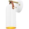 SAFAVIEH Lighting Collection Westly White/Gold Modern Downlight Wall Sconce Set of 2 Light Fixture, Ideal for Bathroom, Entryway, Vanity, Foyer, Hallway, Living Room (LED Bulbs Included)(White/Gold)