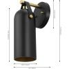 SAFAVIEH Lighting Collection Westly White/Gold Modern Downlight Wall Sconce Set of 2 Light Fixture, Ideal for Bathroom, Entryway, Vanity, Foyer, Hallway, Living Room (LED Bulbs Included)(Black/Gold)